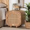 Bali & Pari Keita Bohemian Natural Rattan and Mahogany Wood Nightstand 244-13671-ZORO - alternate 10